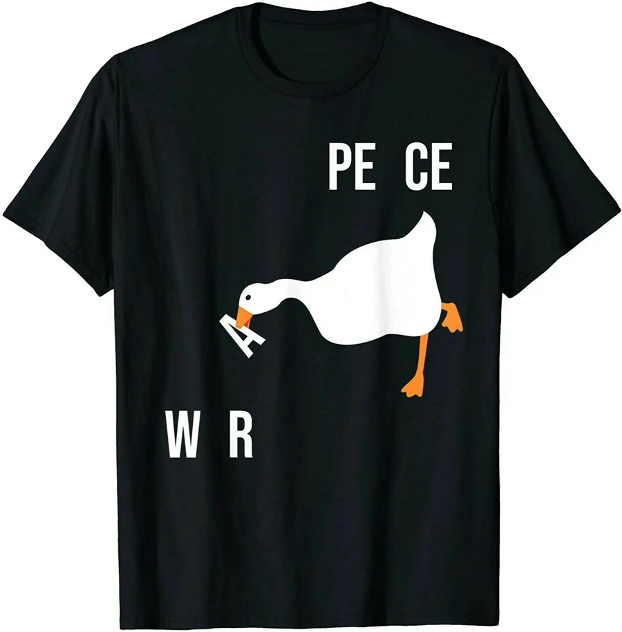 Футболка с надписью Make war not peace meme untitled goose Want Wars S 3XL Винтажная футболка