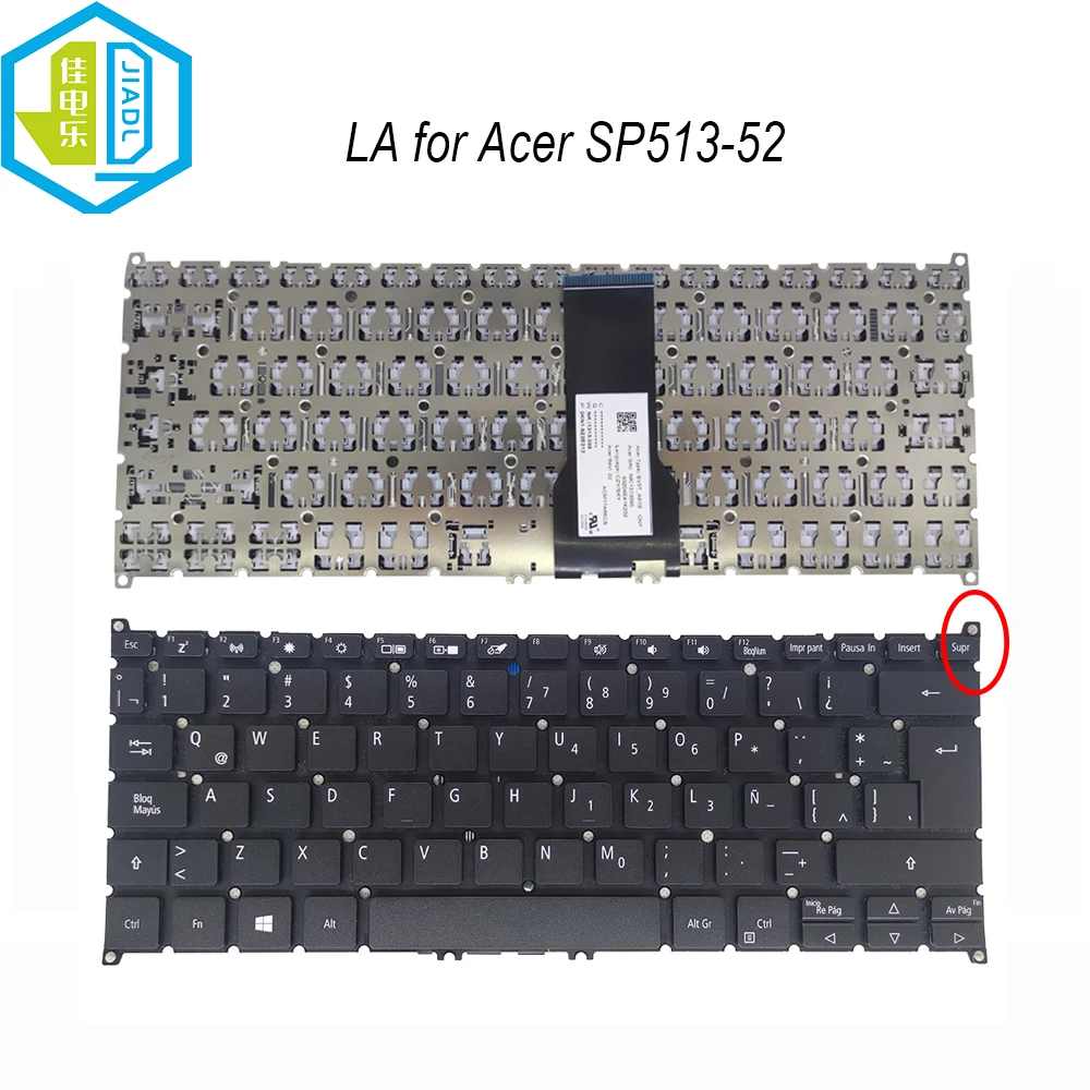 

Latin notebook pc replacement Keyboards For Acer Spin SP513-52 SP513-52N SP513-53N SP314-51 SP314-52 laptop computers Keyboards