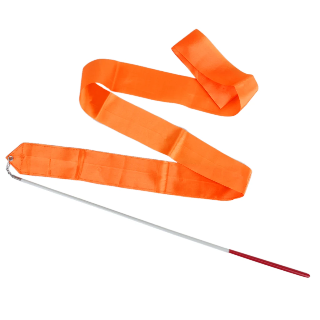 2 x гимнастические танцевальные ленты ритмичные растяжки палочки Скручивающиеся