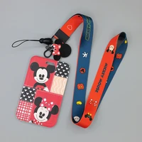 YQ037 Mickey Mouse Key Lanyard Keychain Cartoon Office Card Pass Gym Mobile Phone Keyring Badge Holder Lariat Jewelry Gift