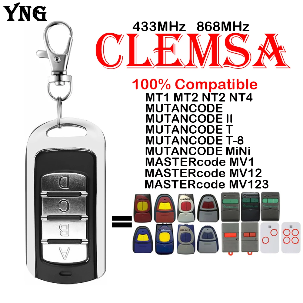 100% для CLEMSA гаража Управление MasterCODE MV 12 (MD 22) 287 МГц 433 92 Gate открывания двери гараж