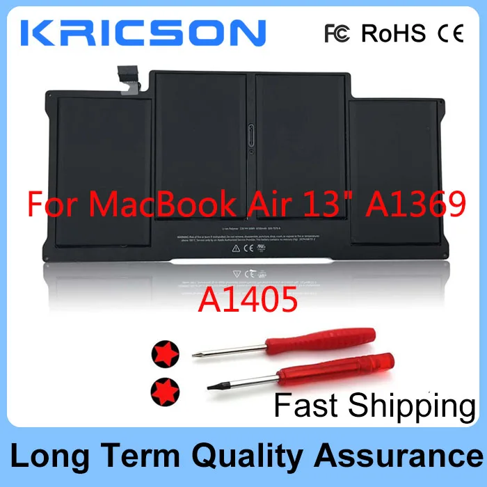 Оригинальная новая батарея A1405 для MacBook Air 1" A1369 Mid 2011 A1466 Mid 2012