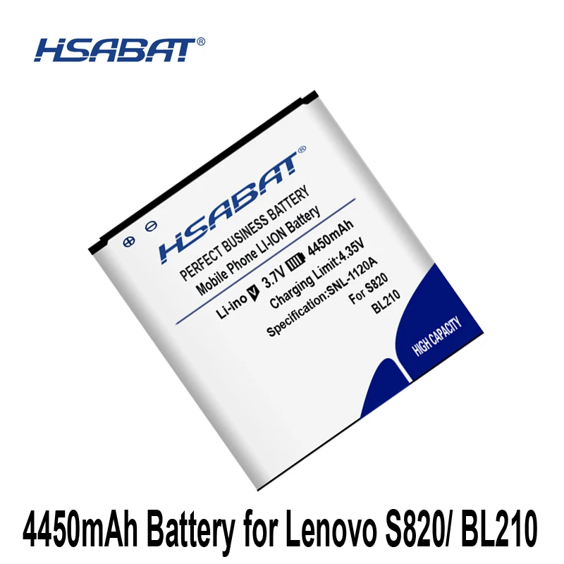HSABAT 4450 мА/ч, BL210 Батарея для lenovo A536 A606 S820 Батарея S820E A750E A770E A656 A766 A658T S650 Батарея