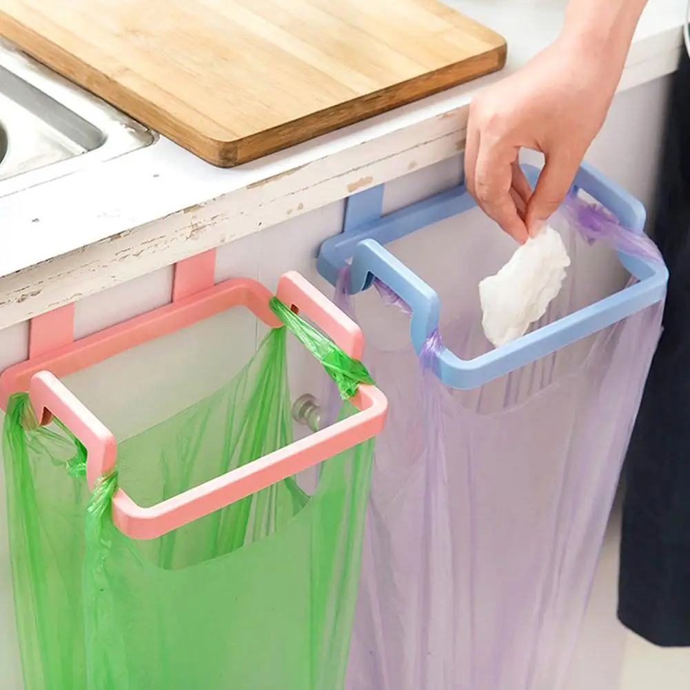 

Fashion 1PC Kitchen door back portable garbage bag Shelves cabinets rack bracket Storage Home rag W7I8