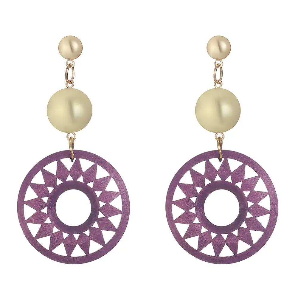 YULUCH этнические африканские индийские Индивидуальные женские синие Черные полые