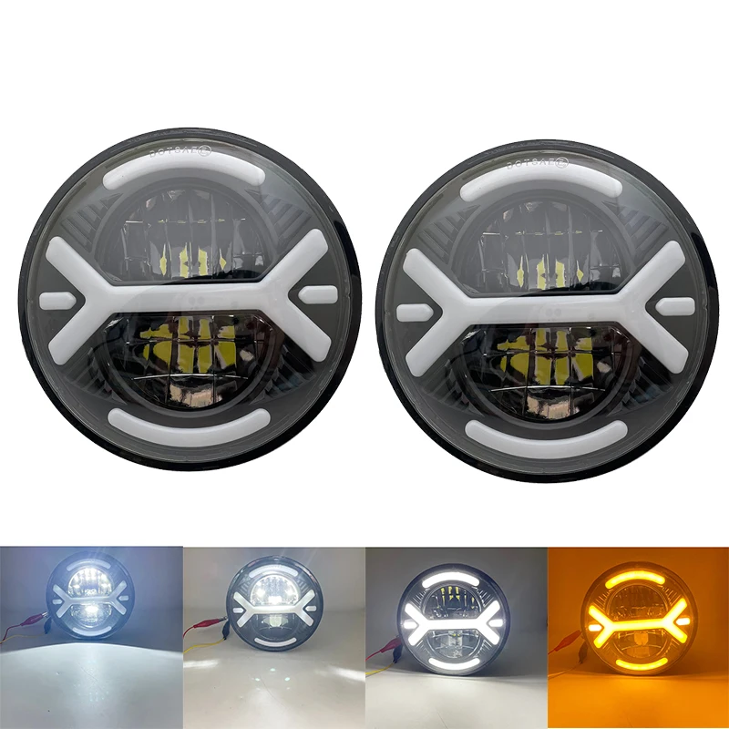 2x 5 75-дюймовые светодиодные фары Hi/Lo Beam Halo для проектора Triumph Rocket iii 3 &amp Speed Triple Street