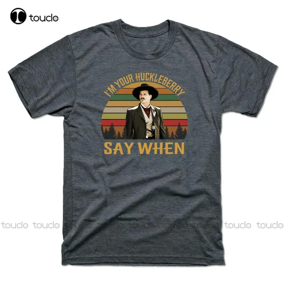 

Doc Holliday Tombstone I'm Your Huckleberry Say When Vintage Men's T Shirt Tee