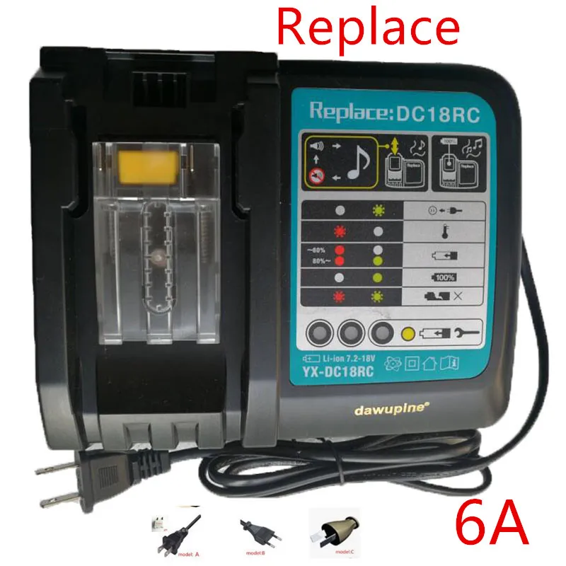 MAKITA DC18RCT DC18RC 7,2 V-18 V литий-ионный/металл-гидридных или никель 14,4 V 18V BL1830 Bl1430 BL1840 BL1830B BL1850 BL1860 DC18RC DC18RA