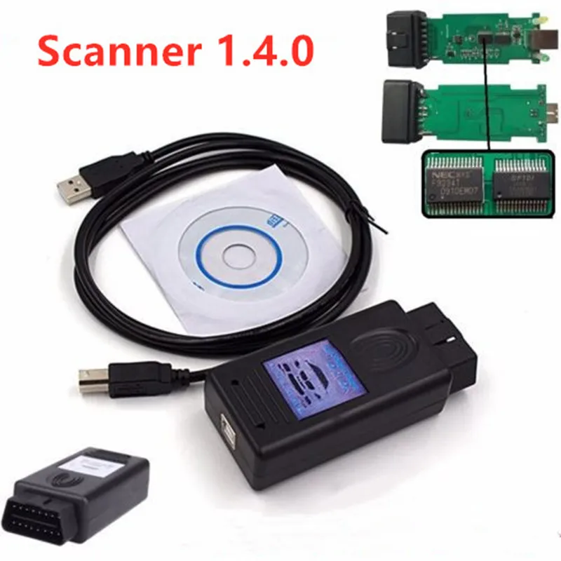 Диагностический инструмент для BMW Сканер 1.4.0 версии 1 4 с чипом FT232RL PA Soft OBD2