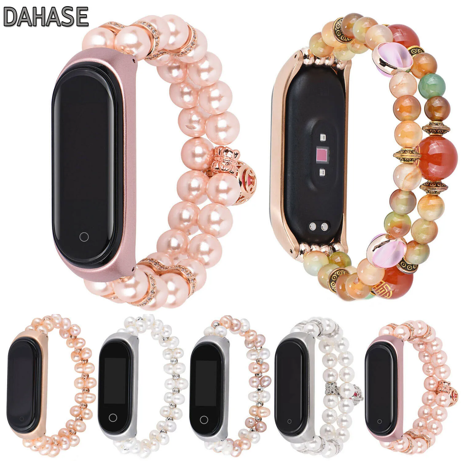 Ремешок для часов с жемчугом браслет Xiaomi Mi Band 4 эластичный ремешок сменный на