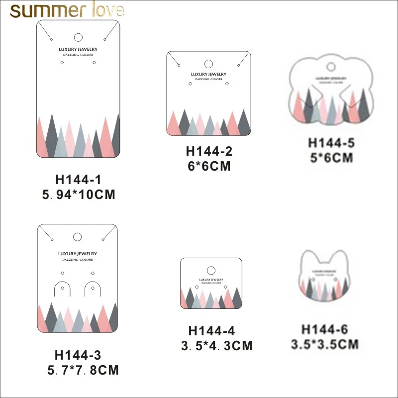 100 шт./лот ожерелье серьги Витрина с логотипом на заказ бирки для упаковки модных