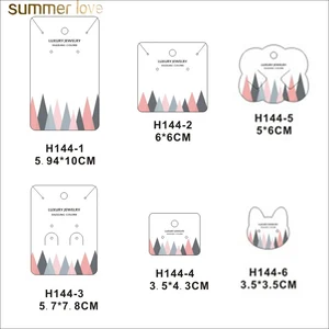 100 шт.лот ожерелье серьги Витрина с логотипом на заказ бирки для упаковки модных ювелирных изделий сделай сам упаковочная открытка ручной работы оптовая продажа