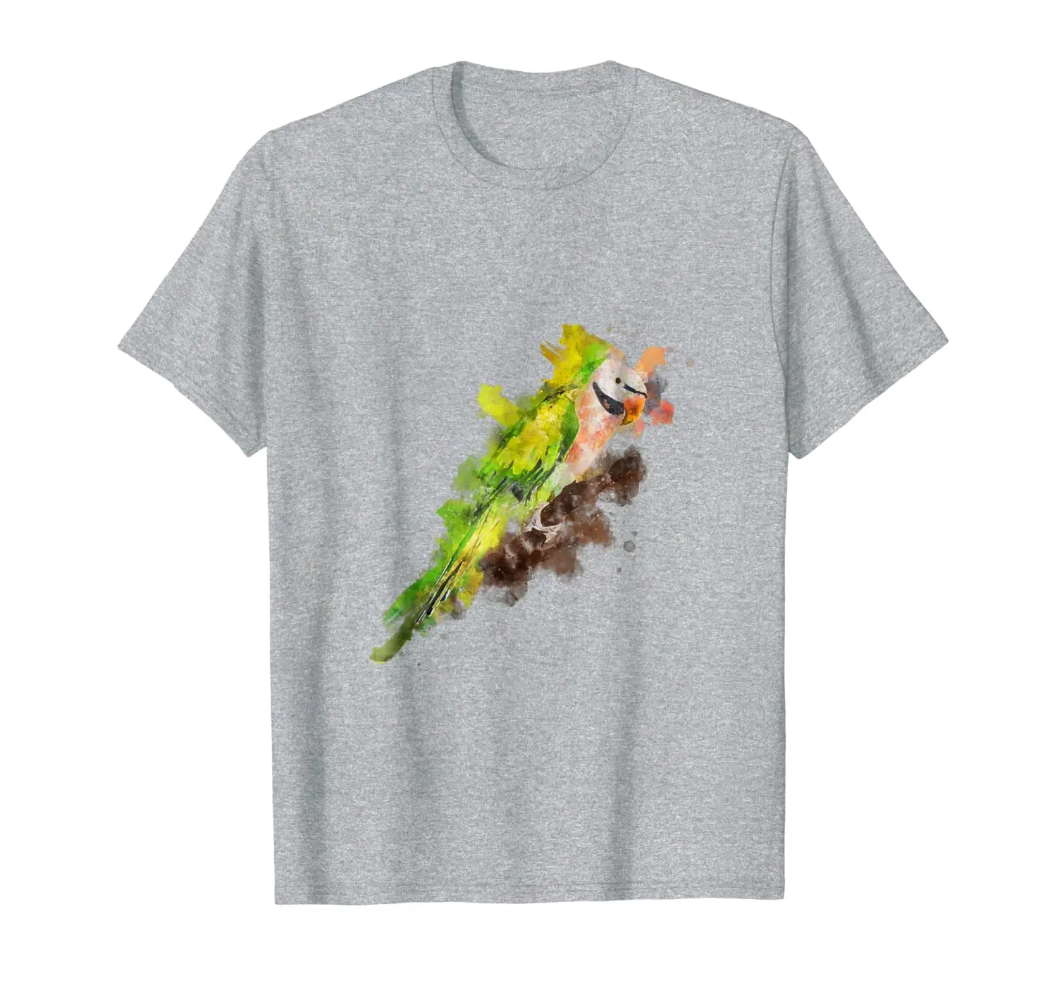 

Watercolor Moustache Parakeet Parrot T-Shirt