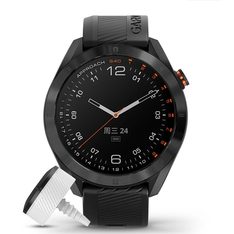 GARMIN Approach S40 и CT10 Bundle Черная Нержавеющая Сталь с черной лентой | Наручные часы