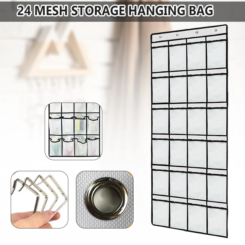

Недавно 24 Сетки висячая Сумка Многофункциональная Экономия пространства ювелирные изделия Снэк Сумка для хранения для дома гостиной спальни