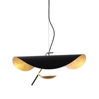 2020 new modern curved surface chandelier for living room restaurant kitchen flying saucer hat art indoor lighting decor