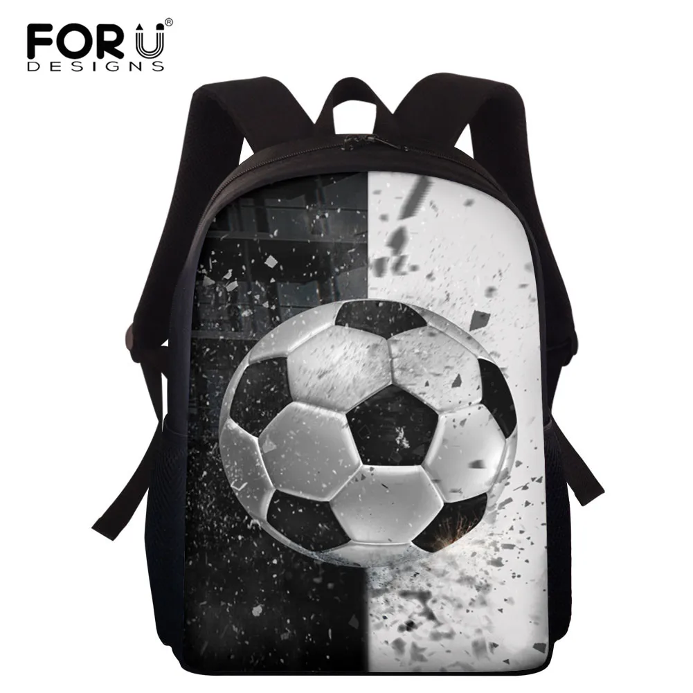 

Школьная Детская сумка FORUDESIGNS, рюкзак для детского сада, модный рюкзак для мальчиков с футбольным рисунком, вместительные повседневные сумк...