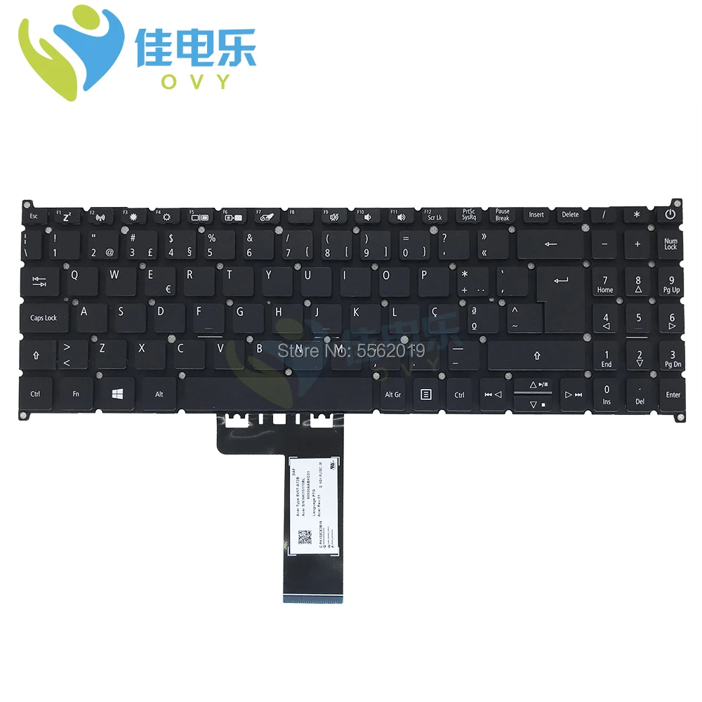 

OVY SV PO Сменные клавиатуры для Acer Swift 3 SF315 52G 51G SF315-54G черный без рамки KB hrvski португальский макет оригинальный