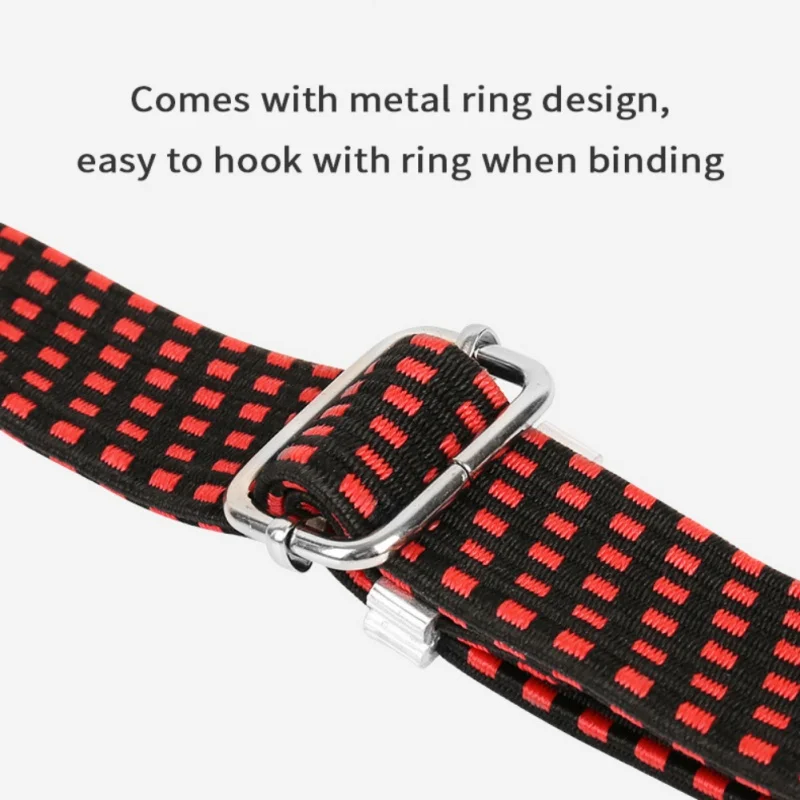 

120/160 Inch Bungee Rope Latex Belt With Adjustable Metal Buckle Luggage Rope