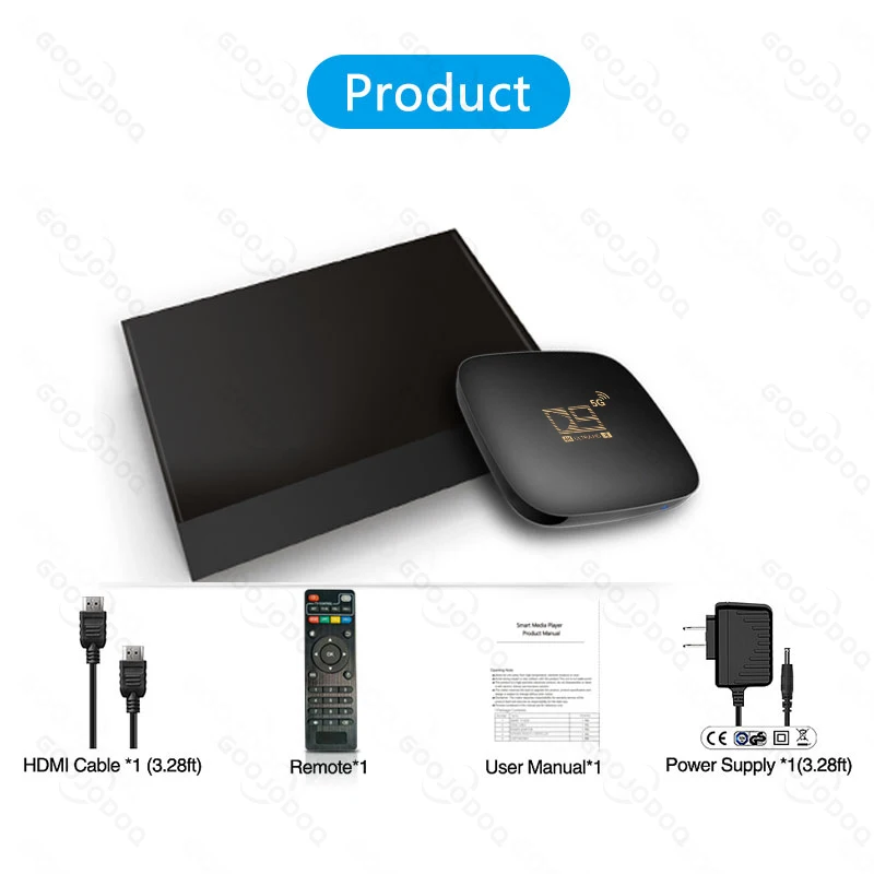 ТВ-приставка GOOJODOQ Android 10 4K HDR 2 4/5 8 ГГц Wi-Fi 16/64 ГБ | Электроника
