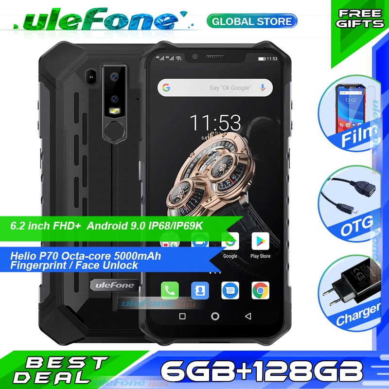 Ulefone Armor 6S глобальная версия водонепроницаемый IP68 OTG NFC мобильный телефон Otca core