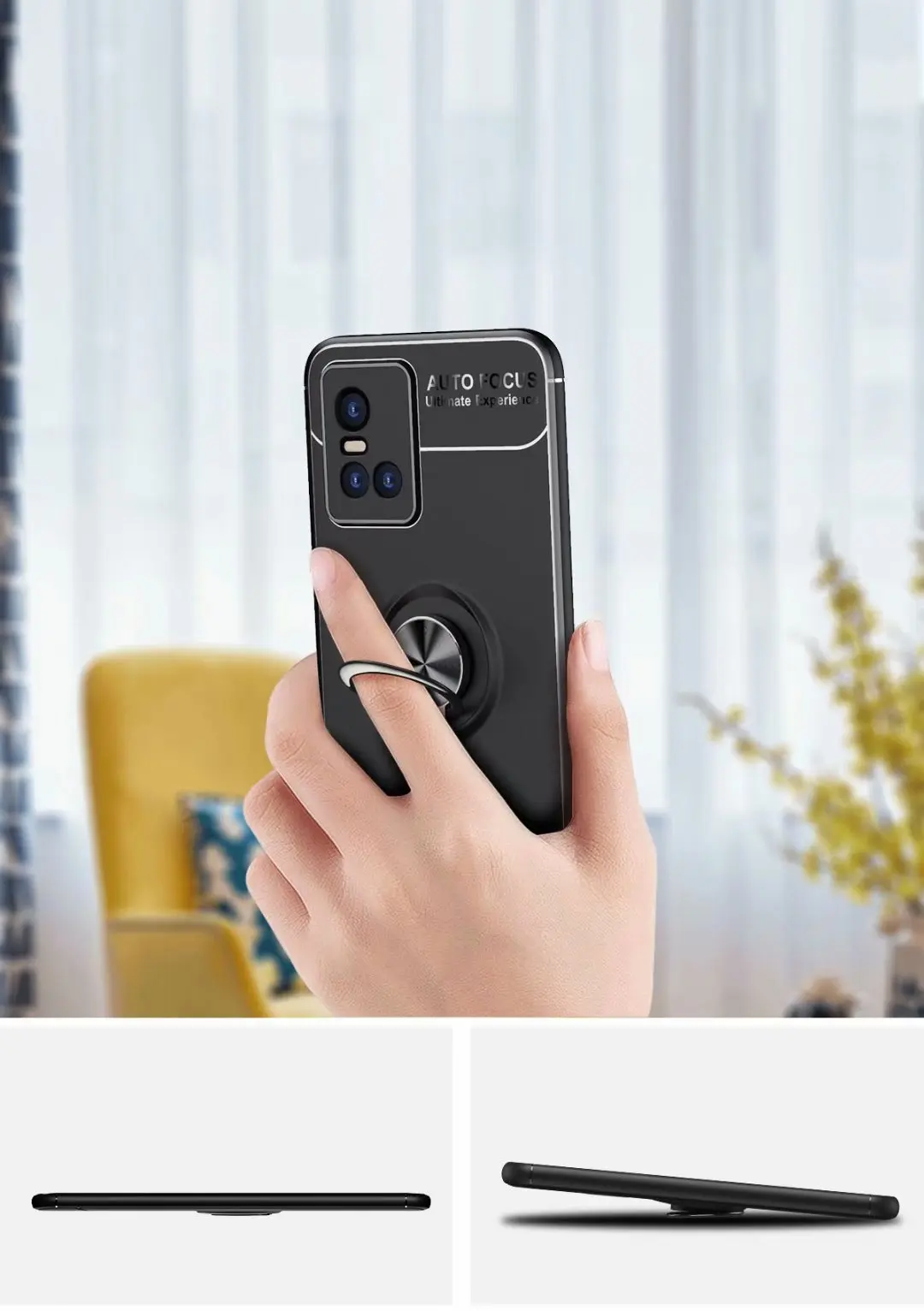 For VIVI S10 Pro V2121A Coque Ring Case Shockproof Cute Back Cover Luxury Phone Half-wrapped Vivo Fundas 6.44inch | Мобильные