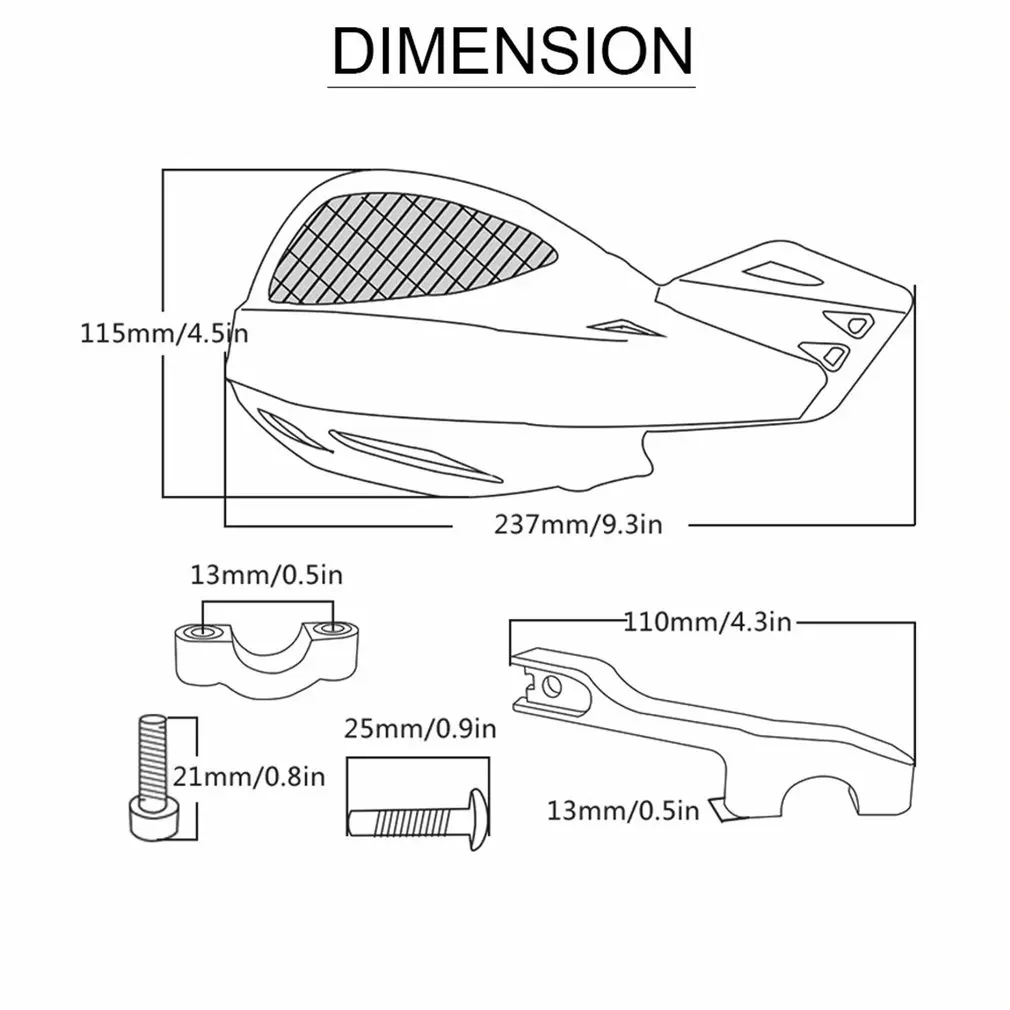 

1 Pair Handlebar Modification Hand Guard Against Wind Motorcycle Guard Accessories For Off Road Vehicles Racing Sports Car ATV