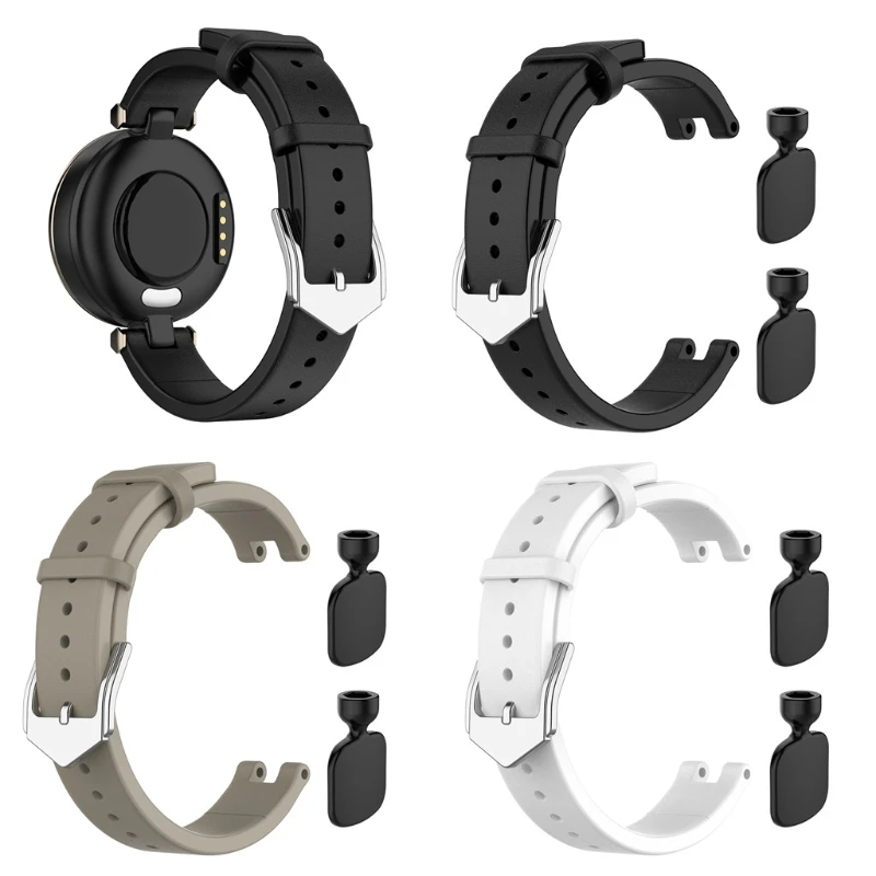 

Genuine Leather Sport Band Straps Womens Sport Bracelet Replacement Watchband For -Garmin Lily Smart watch Accessories