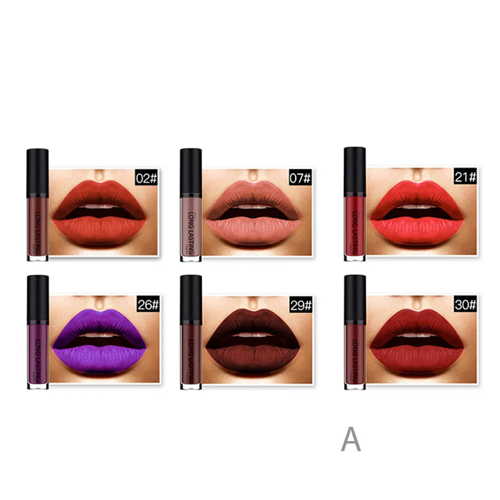 

Sexy Lipgloss Makeup Beauty Velvet Lip Gloss Liquid Matte Non-stick cup Cosmetic For Daily Life Cosplay Halloween Party