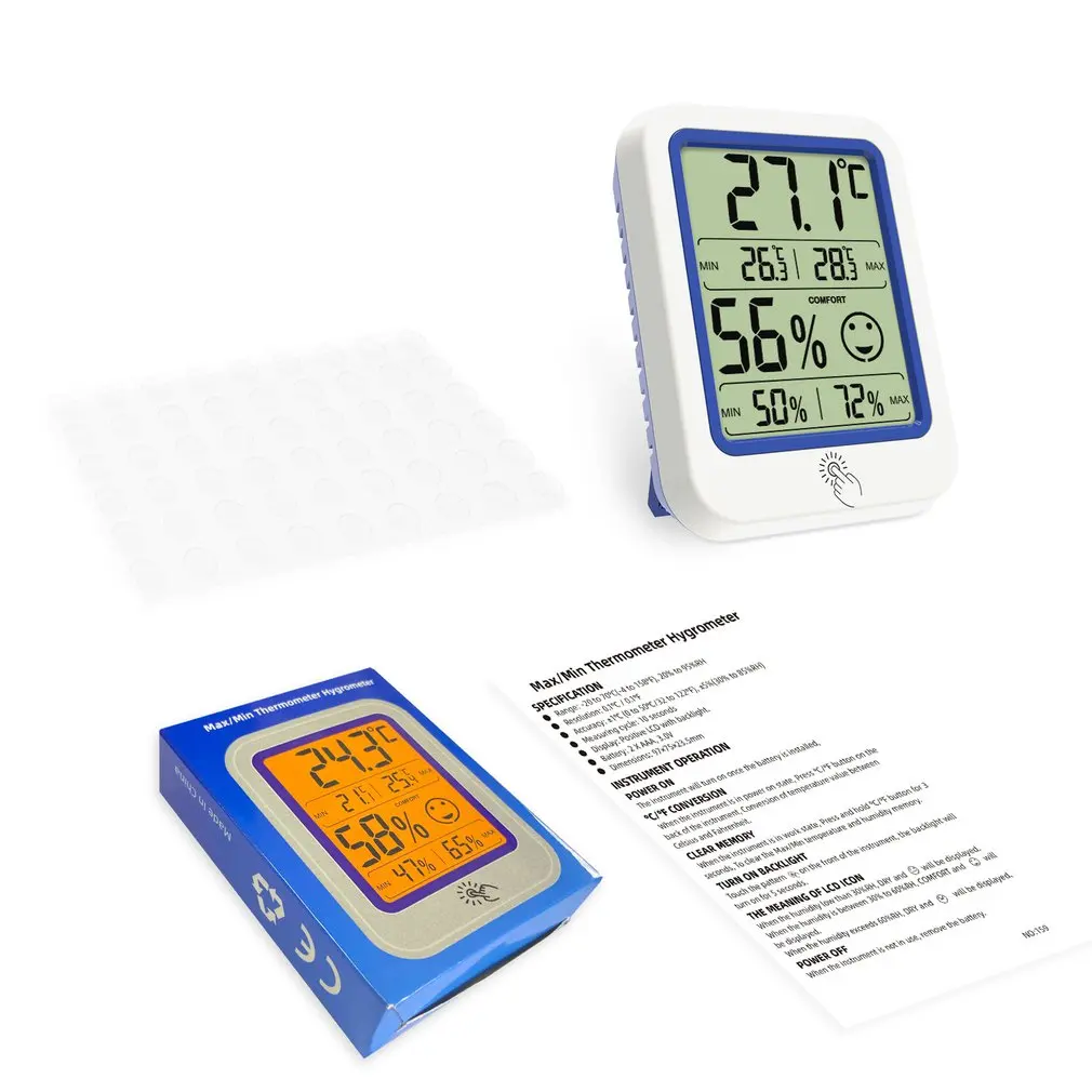 

Ultra-Thin Smart Home Electronic Digital Thermometer Hygrometer Home Thermometer Indoor Dry Hygrometer
