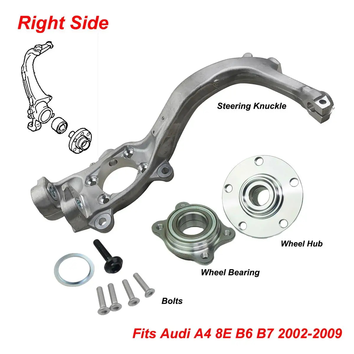

Передний правый подшипник ступицы руля AP01 для Audi A4 2002-2009