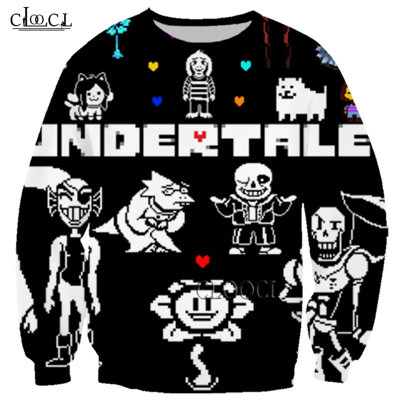 

HX Newest Fashion Men Women Popular Game Undertale 3D Printed Sweatshirt Harajuku Streetwear Unisex Tracksuit Drop Shipping
