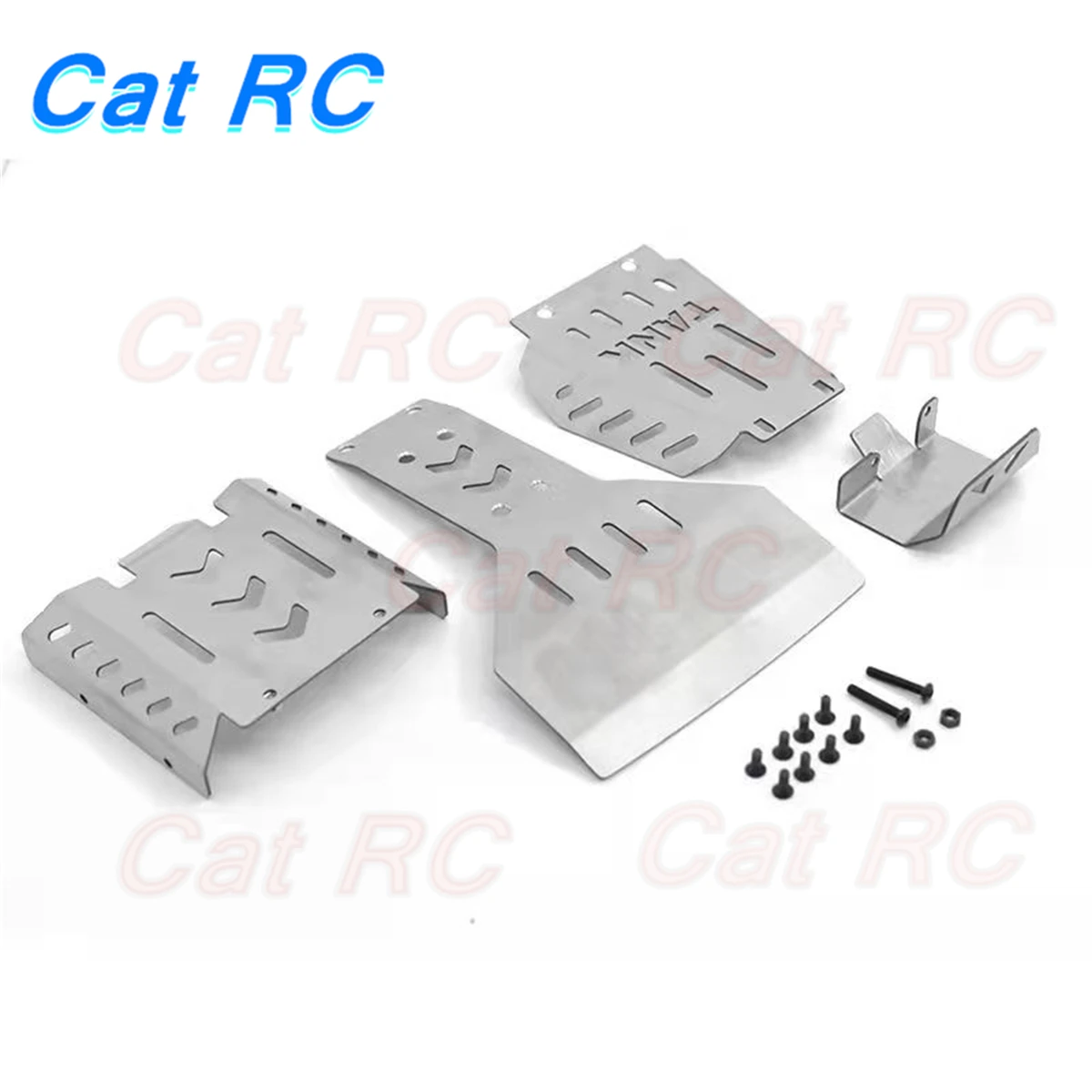 

1set KM Tank 300 Stainless Steel Metal Bumper Chassis Armor Protection Skid Plate For 1/8 RC Car Traction Hobby KM TK300 catRC