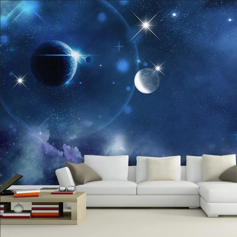 

Colomac Custom 3D Fantasy Starry Sky Wallpaper Star Pattern Living Room Background Mural Children's Room Decor Dropshipping