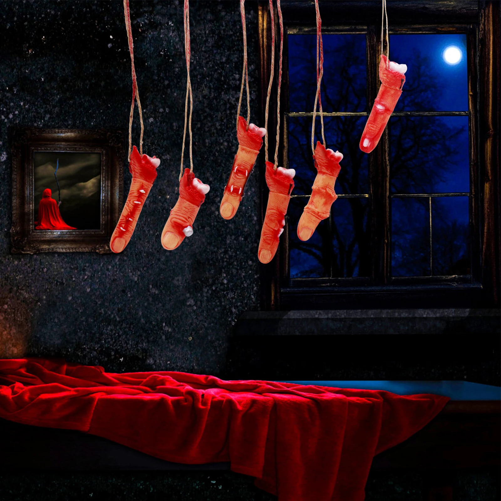 Реквизит для Хэллоуина страшный кровяной сломанный палец отрубленные пальцы