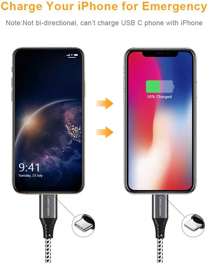 Кабель USB C к Lightning кабель для быстрой зарядки Macbook iPad Pro iPhone 11 XS Max 8 | Электроника
