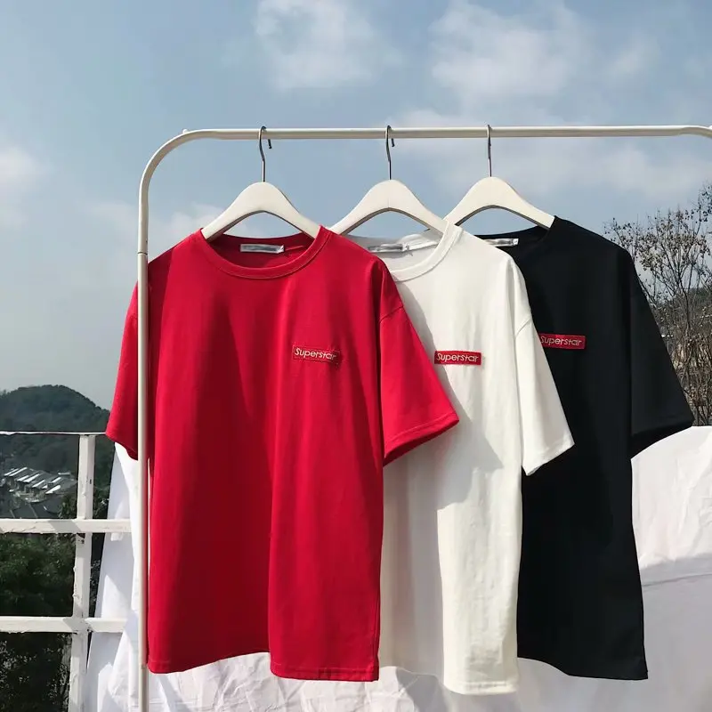 

Men's short-sleeved t-shirt summer bottoming shirt round neck half-sleeved men's top clothes loose compassionate summer clothes