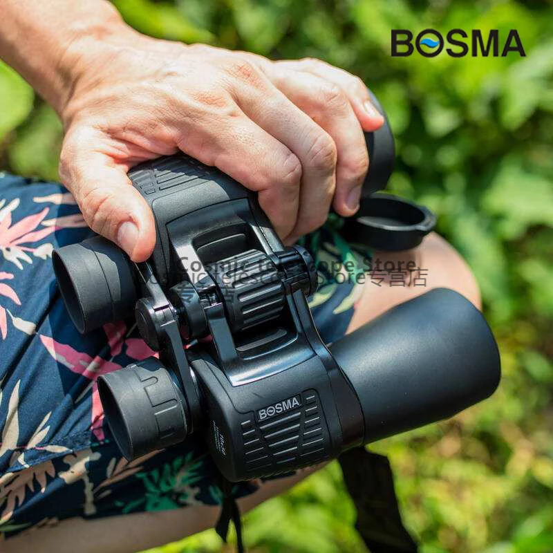 

Bosma New Hunter II 7X50 10x50 HD телескоп широкоугольный большой окуляр уличный портативный профессиональный бинокль с зумом