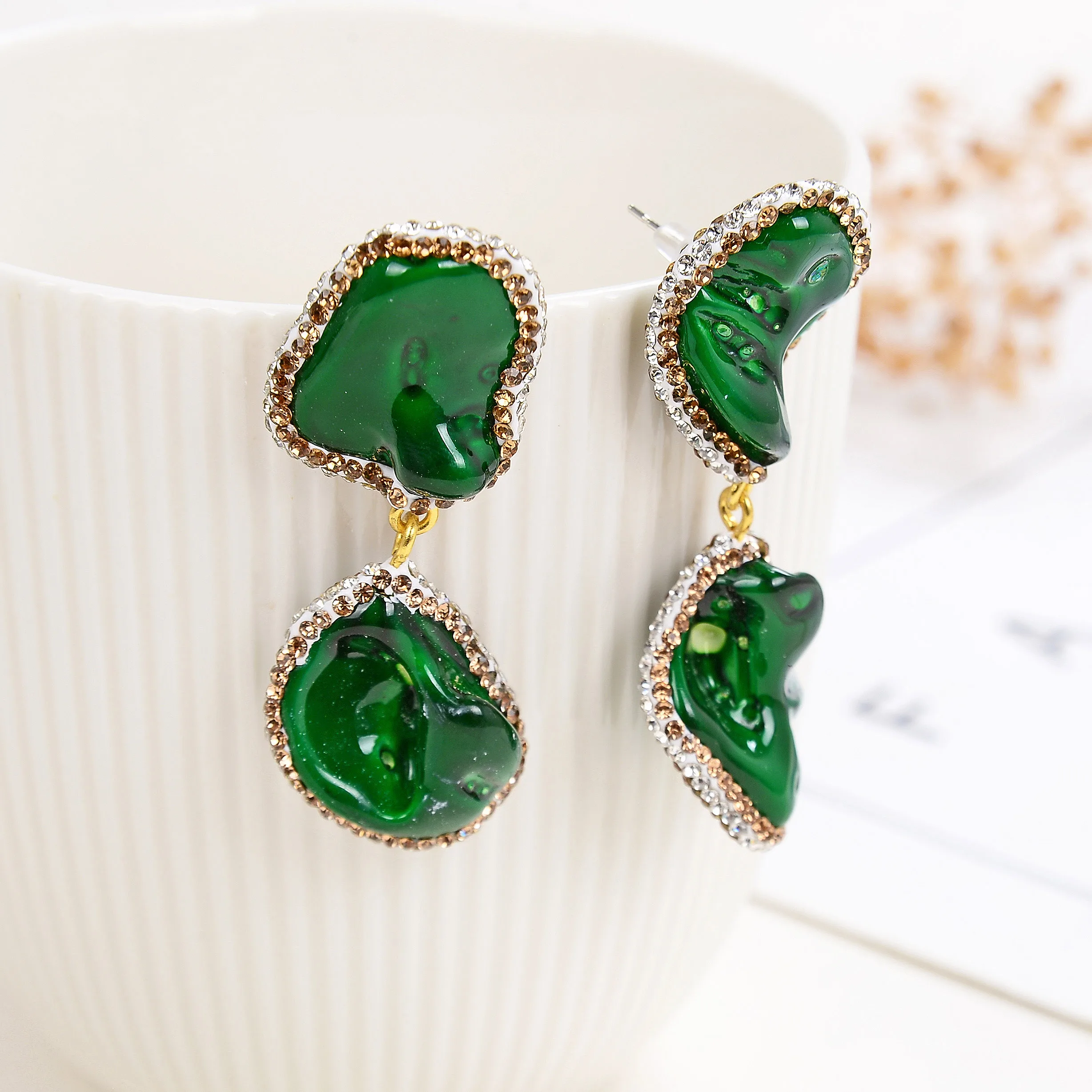 Новое поступление роскошные розовые висячие серьги из искусственной ракушки для