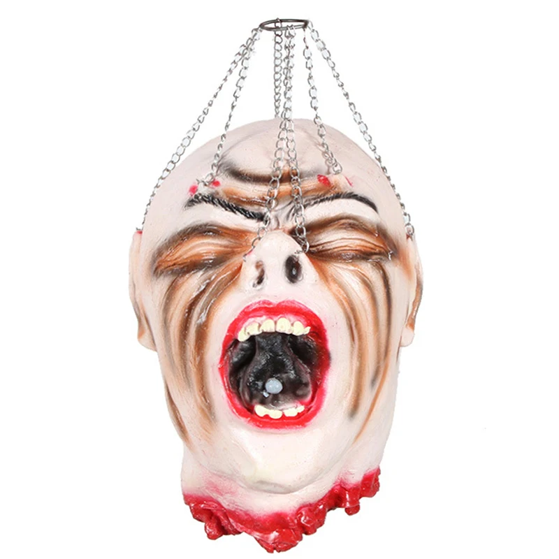 Collar de calavera de colgante para Halloween, Cr&aacute;neo fantasma, Festival, truco, juguete, KTV, Casa Encantada, decoraciones, accesorios de Horror-4