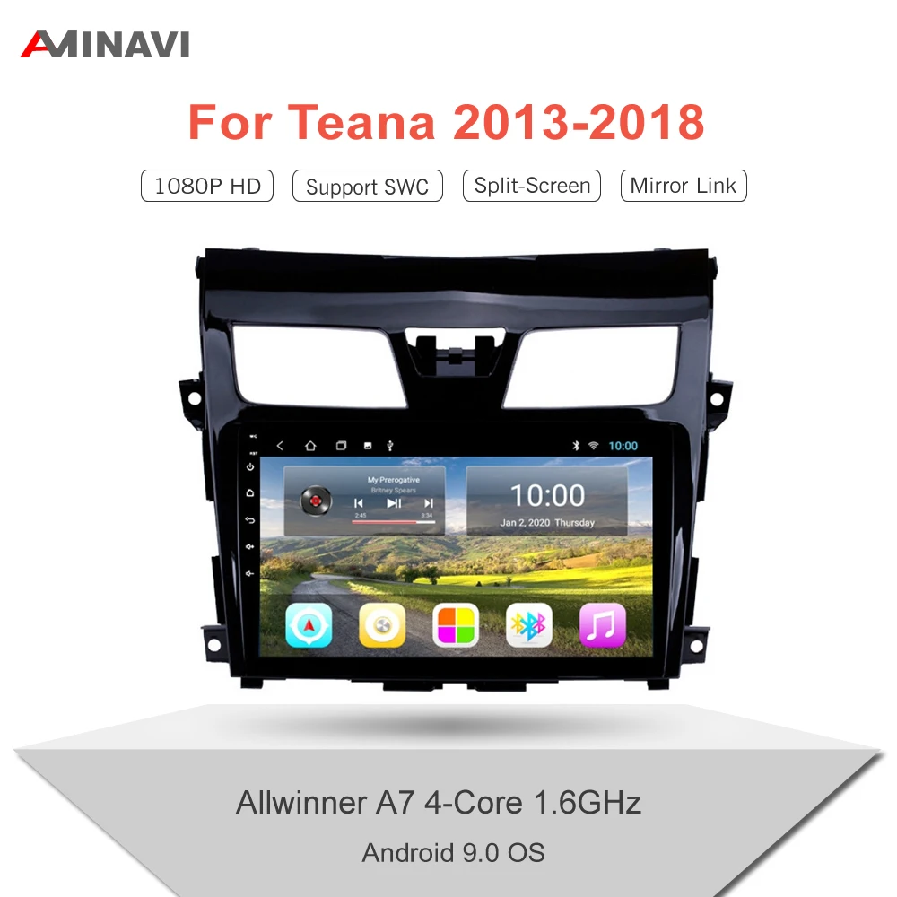 Автомагнитола 2 Din для Nissan Teana 2013-2018 9 дюймов/10 дюймов Android 0 HD GPS-навигация навигатор