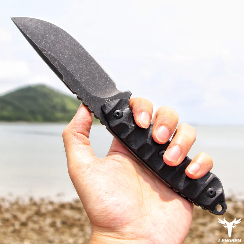 Тактический нож LENGREN D2steel охотничий с фиксированным лезвием G10|Ножи| |