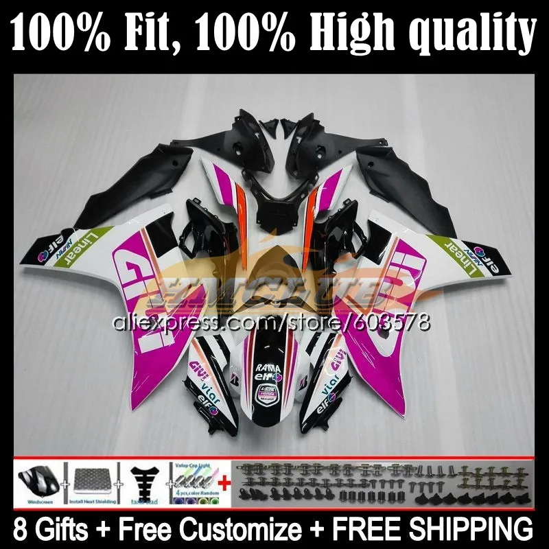 

Инъекция для HONDA CBR 600 F 600F CBR600 F F4i 87CL.53 CBR600F 11 12 13 14 CBR600F4i 2011 2012 2013 2014 Обтекатели розово-белые