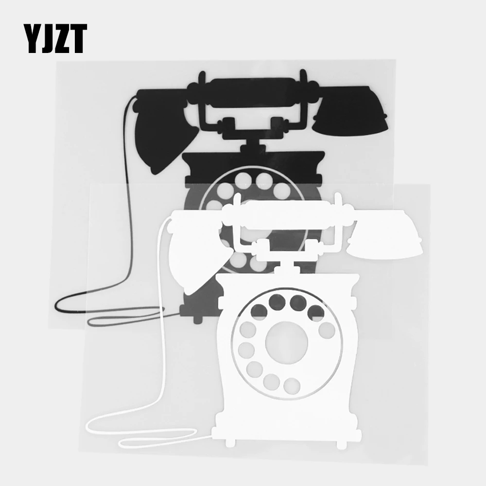 

YJZT 14,8 × 11,2 см креативная Виниловая наклейка для телефона, модное индивидуальное украшение, автомобильные наклейки черного/серебряного цвет...