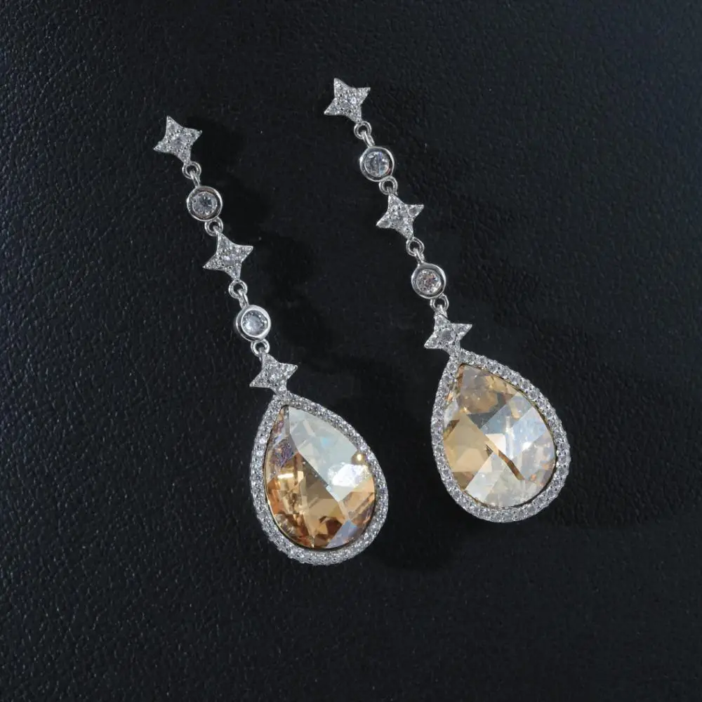 Комплект из серебра 925 пробы с подвеской и серьгами | Украшения аксессуары