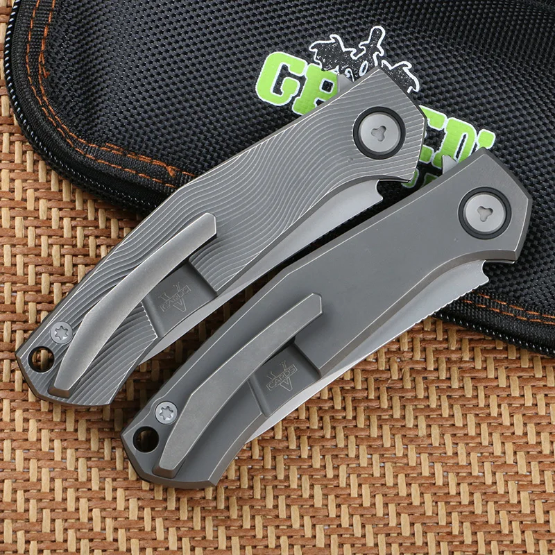 Нож из титанового сплава dm390 blade TC4 Green thorn покерный ограниченный выпуск с