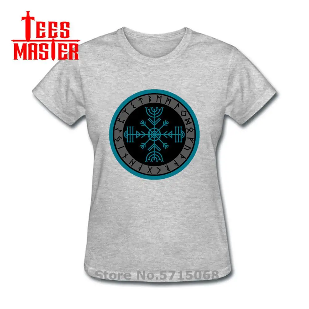 Руна викингов круг с Одина футболка древнескандинавского руны футболки в