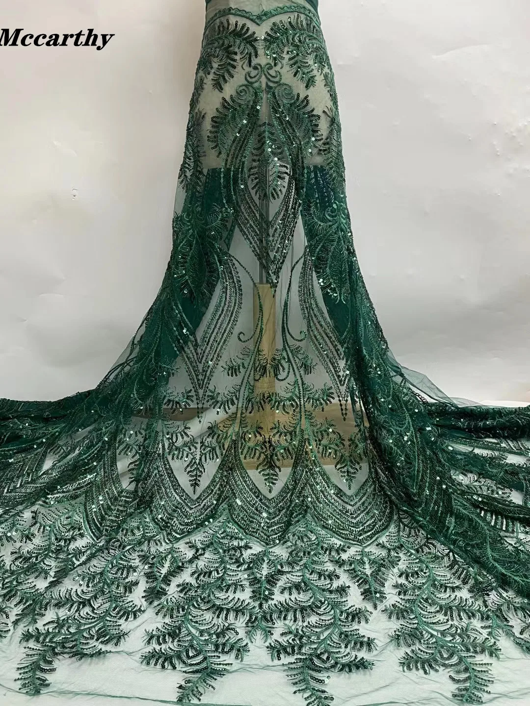 

Mccarthy, африканская кружевная ткань 2021, Высококачественный кружевной материал, нигерийский французский с блестками, бусинами, кружевная ткан...