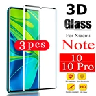 3D чехол для xiaomi mi note 10 pro lite, закаленное стекло, mi 9 se lite, cc9e, cc9, 9T pro, 3 шт.