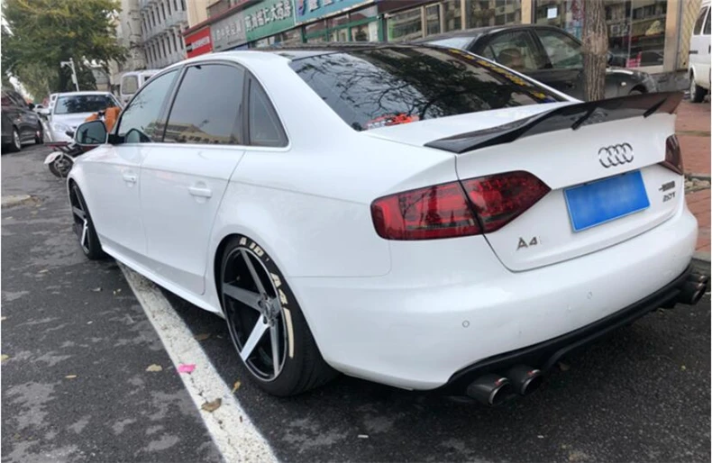 Спойлер из углеродного волокна для AUDI A4 S4 RS4 B8 2008 2009 2010 2011 2012 крыло выступ Спойлеры